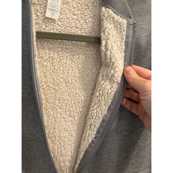 Ivivva Girls Size 8 Gray Fully Lined Full Zip Bomber Jacket Lululemon - Picture 5 of 5